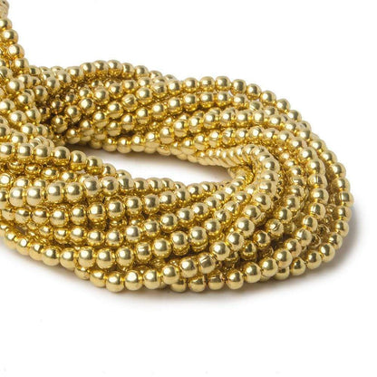 2mm Vermeil Plain Round Beads 96 beads 8 inch