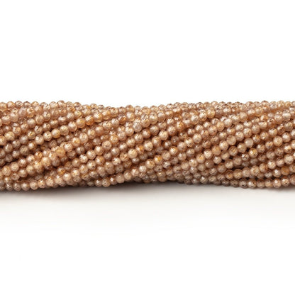 2mm Warm Brown Zircon Micro Faceted Rondelles 12.5 inch 174 Beads AA