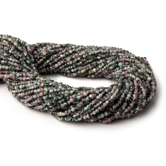 2mm Watermelon Tourmaline micro faceted round beads 12.5 inch 180 pieces