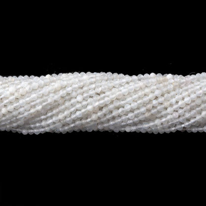 2mm White Moonstone micro faceted rondelle beads 12.5 inch 190 pieces