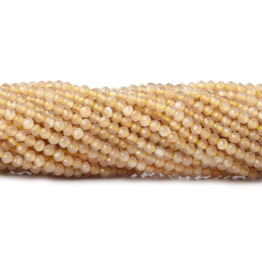 2mm Yellow Aventurine microfaceted round beads 13 inch 175 pieces