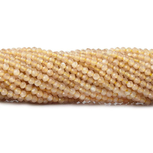 2mm Yellow Aventurine microfaceted round beads 13 inch 175 pieces