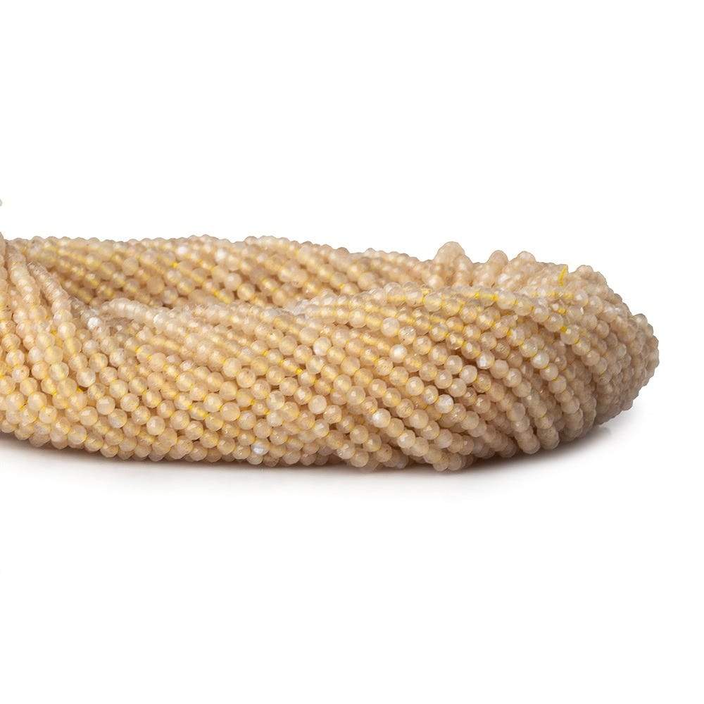 2mm Yellow Aventurine microfaceted round beads 13 inch 175 pieces