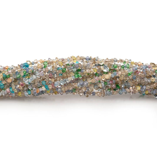 2x1-3x1.5mm Multi Color Double Terminated Quartz Beads 15 inch 275 pieces