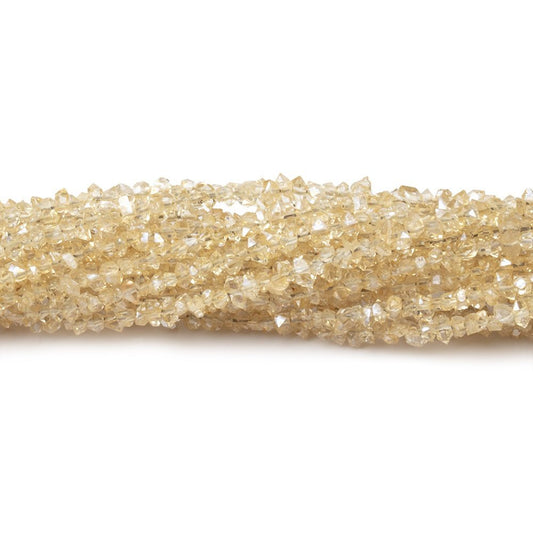 2x1-3x1.5mm Yellow Double Terminated Quartz Beads 15.5 inch 300 pieces