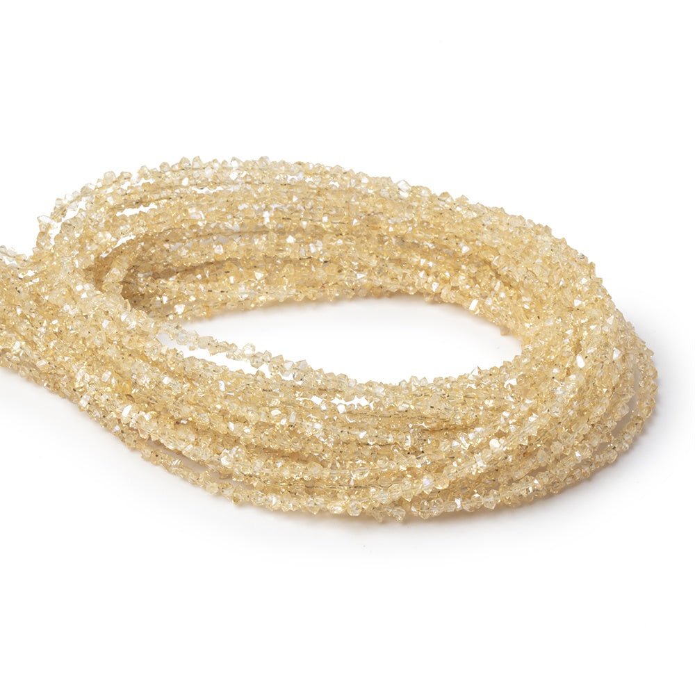 2x1-3x1.5mm Yellow Double Terminated Quartz Beads 15.5 inch 300 pieces