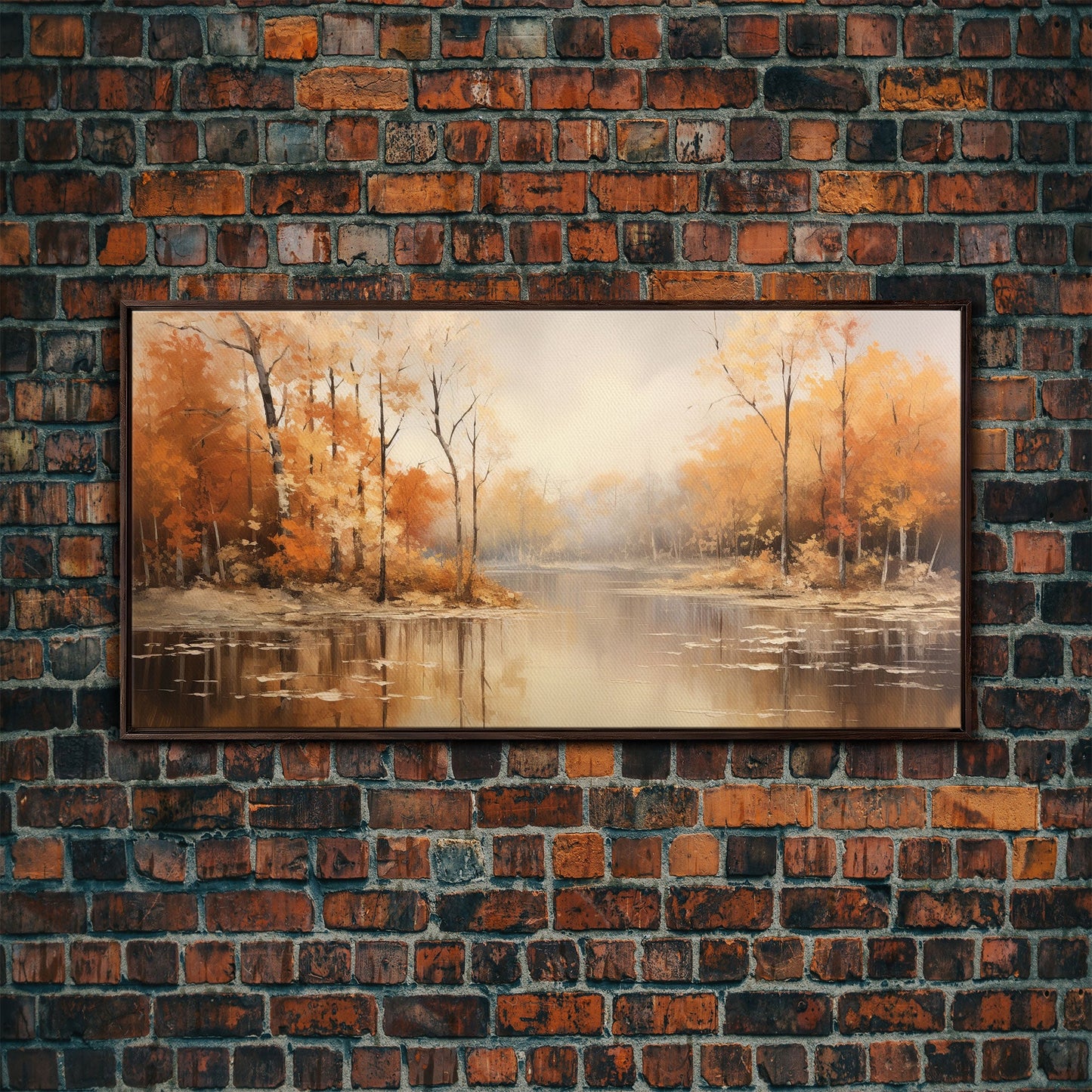 Fall Centerpiece Landscape Painting Canvas Print, Autumn Decor, Fall Centerpiece, Fall Home Decor, Fall Wall Decor, Fall Home Decor