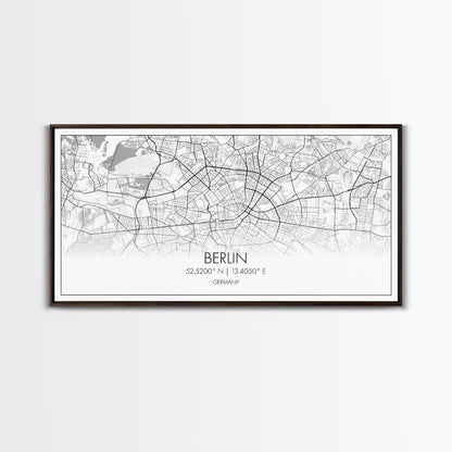Berlin Street Map, Germany Map, Map Print, Modern Art, Wall Art, Canvas Print, Gift For New Home, Couples Décor, Minimalist Wall Art