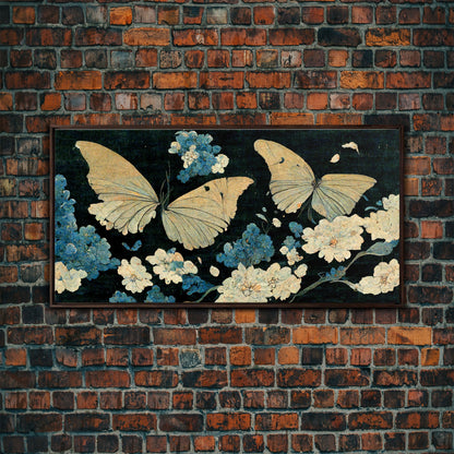 Butterfly canvas part, beautiful butterfly wall art, wall art for girls, living room art, guest room art