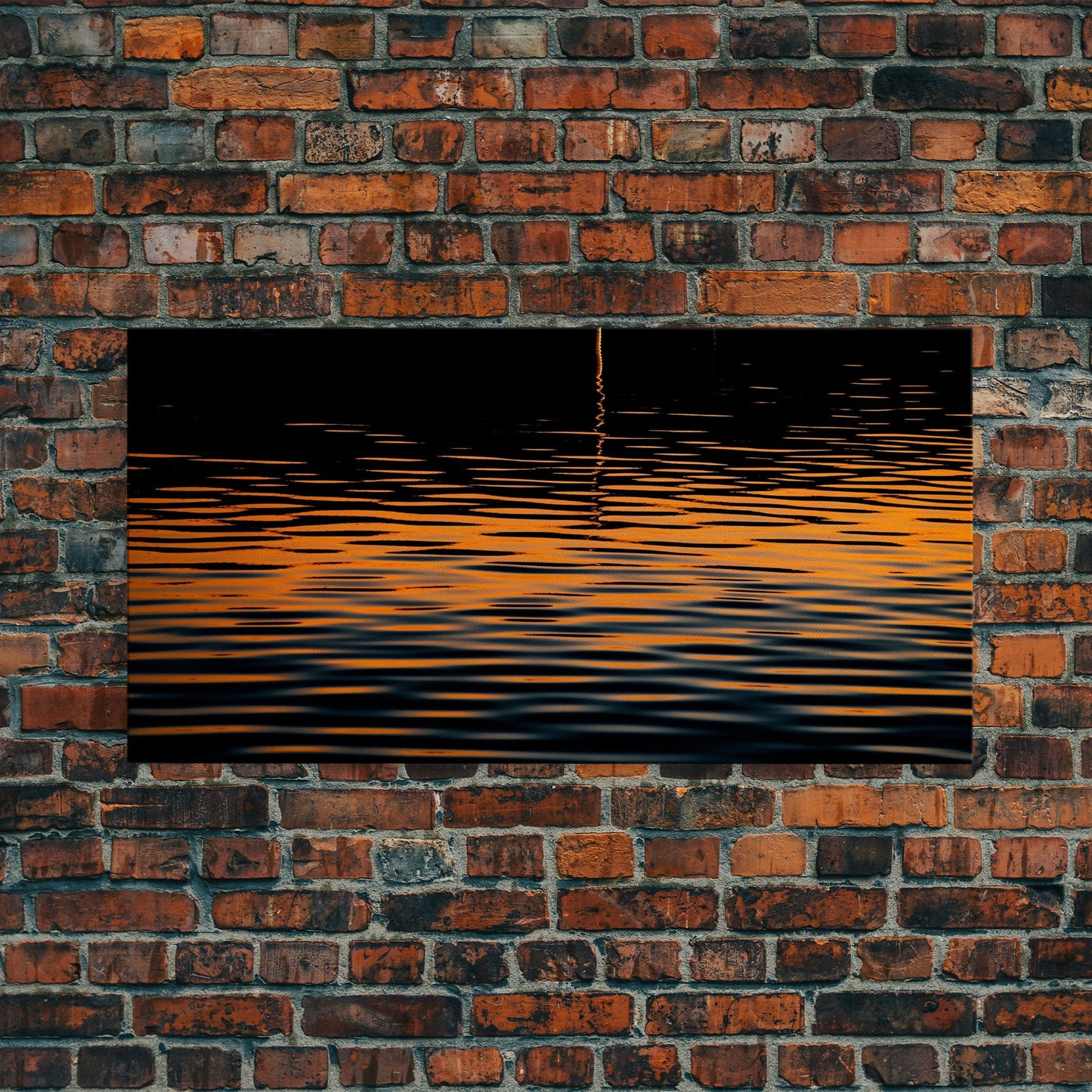 Abstract Wall Art, Ripples Art, Abstract Water Wall Decor, Vibrant Art, Panoramic Wall Decor, Canvas Print, Wall Art, Framed Canvas Art