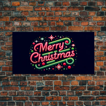Merry Christmas Sign - Christmas Decor - Framed Canvas Print Sign - Canvas Sign - Xmas Decor -  Holiday Decor