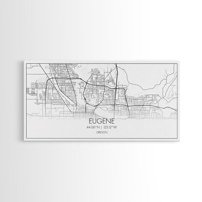 Eugene Street Map, Oregon Map, Map Art, Minimalist Art, Wall Art, Canvas Art, Newlywed Gift, Bar Wall Décor, Rustic Home Décor, Couples Gift