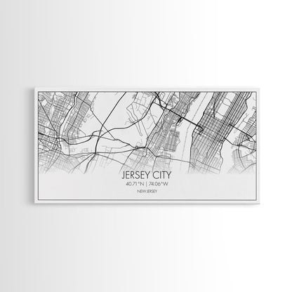 Stadtplan von Jersey City, Karte von New Jersey, Kartenkunst, Moderne Kunst, Wandkunst, Leinwandbilder, Kunstdrucke, Büro-Wandkunst, Geschenk für Paare, Raumdekoration