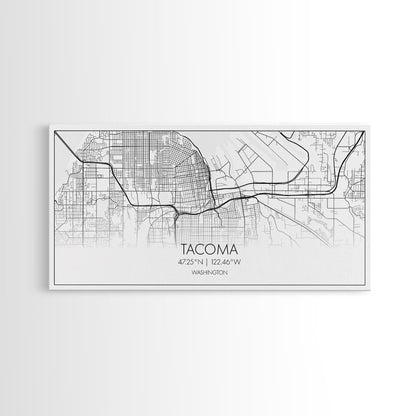 Stadtplan von Tacoma, Washington-Kunst, Kartendruck, Moderne Wandkunst, Wandbild, Leinwandbild, Geschenkidee für Zuhause, Wanddekoration im Landhausstil, Stadtwandkunst