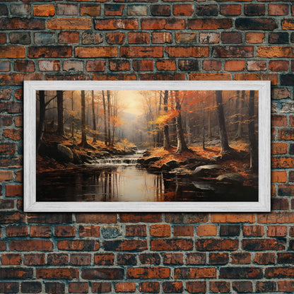 Fall Centerpiece Landscape Painting Canvas Print, Autumn Decor, Fall Centerpiece, Fall Home Decor, Fall Wall Decor, Fall Home Decor