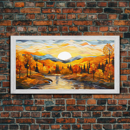 Abstract Wall Art, Fall Decor, Autumn Wall Art, Fall Trees, Landscape Art, Canvas Wall Art, Wall Print, Country Home Decor, Thank You Gift