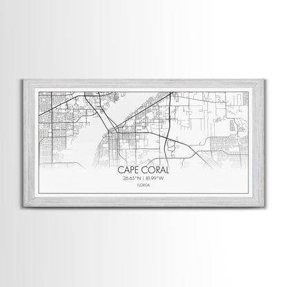 Cape Coral Street Map, Florida Map, Map Print, Modern Art, Wall Art, Canvas Art, Rustic Décor, Bedroom Décor Women, Gift For The Home