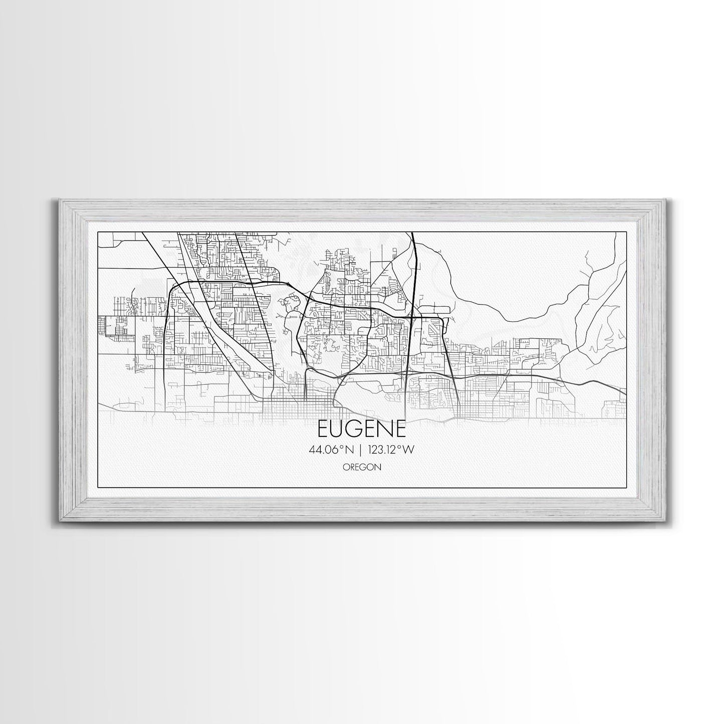 Eugene Street Map, Oregon Map, Map Art, Minimalist Art, Wall Art, Canvas Art, Newlywed Gift, Bar Wall Décor, Rustic Home Décor, Couples Gift