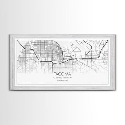 Stadtplan von Tacoma, Washington-Kunst, Kartendruck, Moderne Wandkunst, Wandbild, Leinwandbild, Geschenkidee für Zuhause, Wanddekoration im Landhausstil, Stadtwandkunst