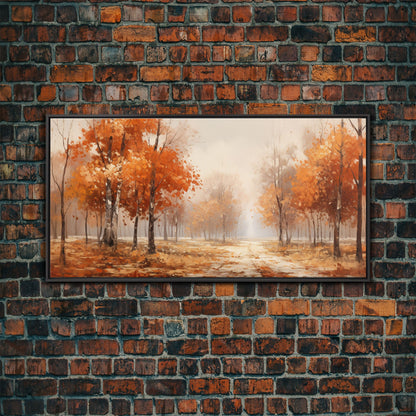 Seasonal Decor, Fall Centerpiece Landscape Painting Canvas Print, Autumn Decor, Fall Centerpiece, Fall Home Decor, Fall Farmhouse Wall Decor