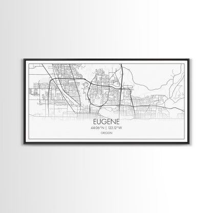 Eugene Street Map, Oregon Map, Map Art, Minimalist Art, Wall Art, Canvas Art, Newlywed Gift, Bar Wall Décor, Rustic Home Décor, Couples Gift