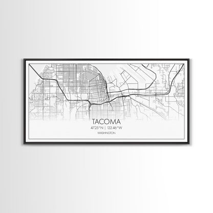 Stadtplan von Tacoma, Washington-Kunst, Kartendruck, Moderne Wandkunst, Wandbild, Leinwandbild, Geschenkidee für Zuhause, Wanddekoration im Landhausstil, Stadtwandkunst