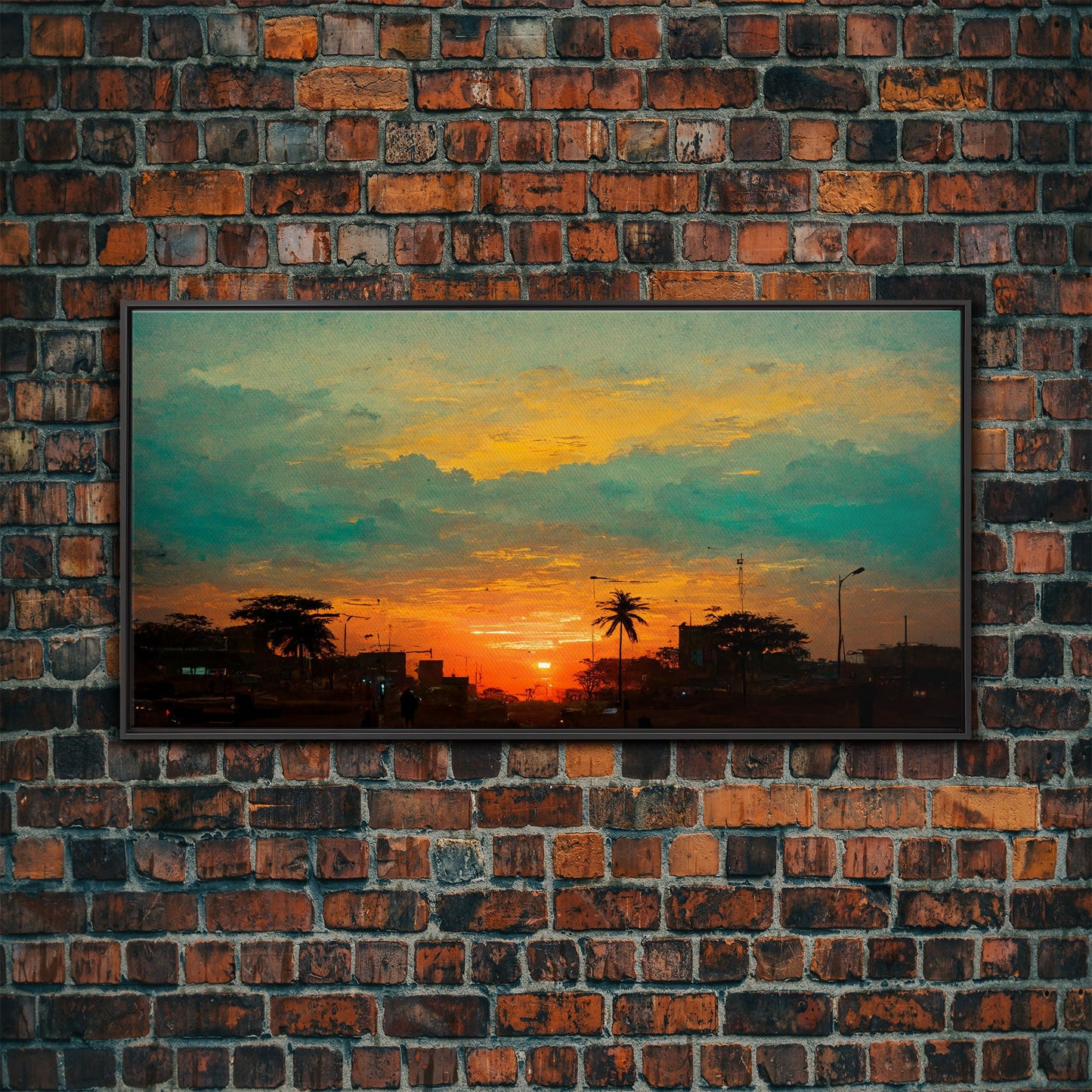 Los Angeles canvas print, sunset art, Los Angeles at Sunset, California, living room wall art, guest room wall art