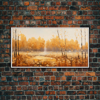Fall Centerpiece Landscape Painting Canvas Print, Autumn Decor, Fall Centerpiece, Fall Home Decor, Fall Wall Decor, Fall Home Decor