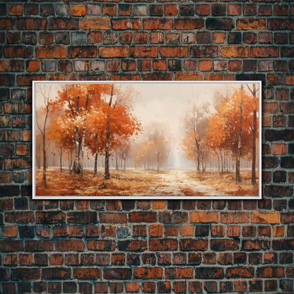 Seasonal Decor, Fall Centerpiece Landscape Painting Canvas Print, Autumn Decor, Fall Centerpiece, Fall Home Decor, Fall Farmhouse Wall Decor