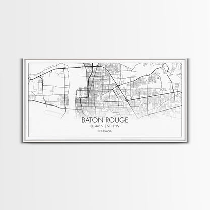 Baton Rouge Street Map, Louisiana Map, Map Print, Modern Art, Wall Art, Canvas Print, Realtor Gift, Wall Art Above Bed, Home Wall Décor