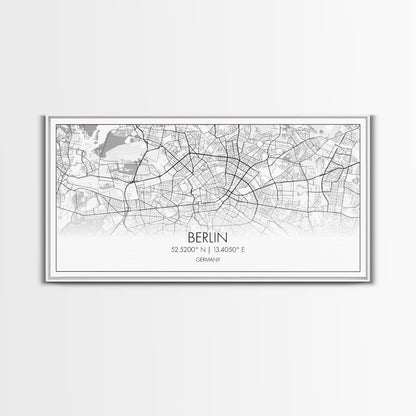 Berlin Street Map, Germany Map, Map Print, Modern Art, Wall Art, Canvas Print, Gift For New Home, Couples Décor, Minimalist Wall Art