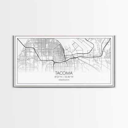 Stadtplan von Tacoma, Washington-Kunst, Kartendruck, Moderne Wandkunst, Wandbild, Leinwandbild, Geschenkidee für Zuhause, Wanddekoration im Landhausstil, Stadtwandkunst