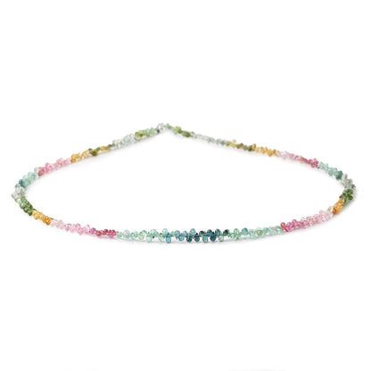 2x1.5-4x2mm Afghani Tourmaline Micro Faceted Tear Drop Beads 17 inch 342 pieces AAA