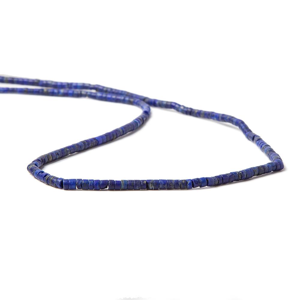 2x1.5mm Lapis Lazuli micro-plain tube beads 13.5 inches AA Grade