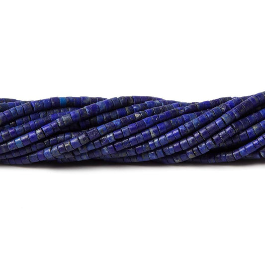 2x1.5mm Lapis Lazuli micro-plain tube beads 13.5 inches AA Grade