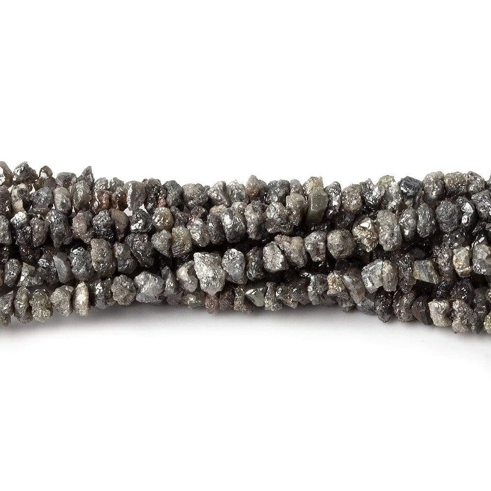 2x2-3x3mm Platinum Grey Diamond Unfaceted Nugget Beads 15 inch 220 pieces