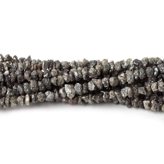 2x2-3x3mm Platinum Grey Diamond Unfaceted Nugget Beads 15 inch 220 pieces