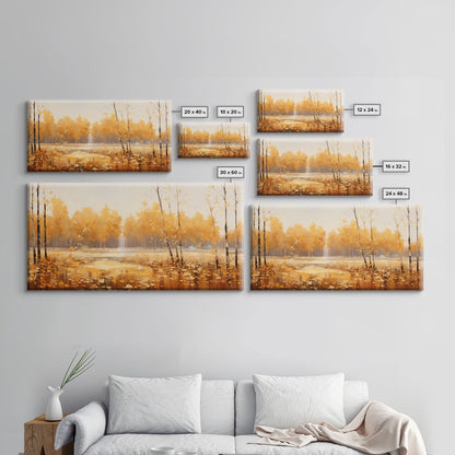 Fall Centerpiece Landscape Painting Canvas Print, Autumn Decor, Fall Centerpiece, Fall Home Decor, Fall Wall Decor, Fall Home Decor