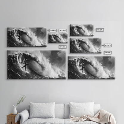 Skull and Crossbones Pirate Surfer - Pirate Surf - Mancave Decor - Office Decor - Pirate Surfer