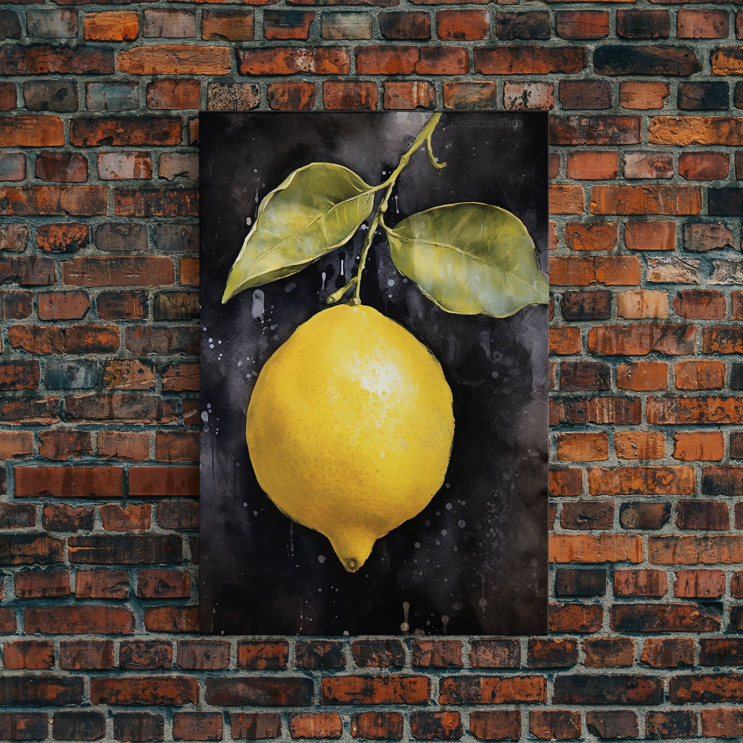 Lemon Wall Decor, Food Art, Fruit Wall Art, Kitchen Wall Art, Minimalist Wall Art, Wall Decor, Canvas Print, Wall Art, Framed Canvas Art
