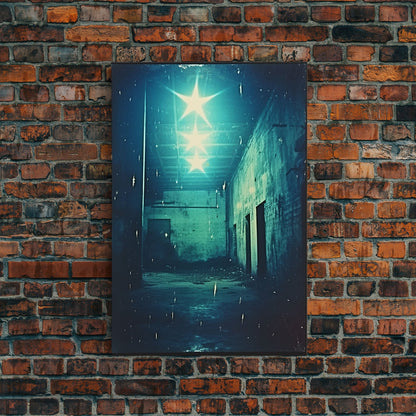 Abandoned Building, Spooky Art Print, Horror Home Decor, Canvas Print, Wall Hanging, Portrait Art, Anniversary Gift, Tiny House Decor