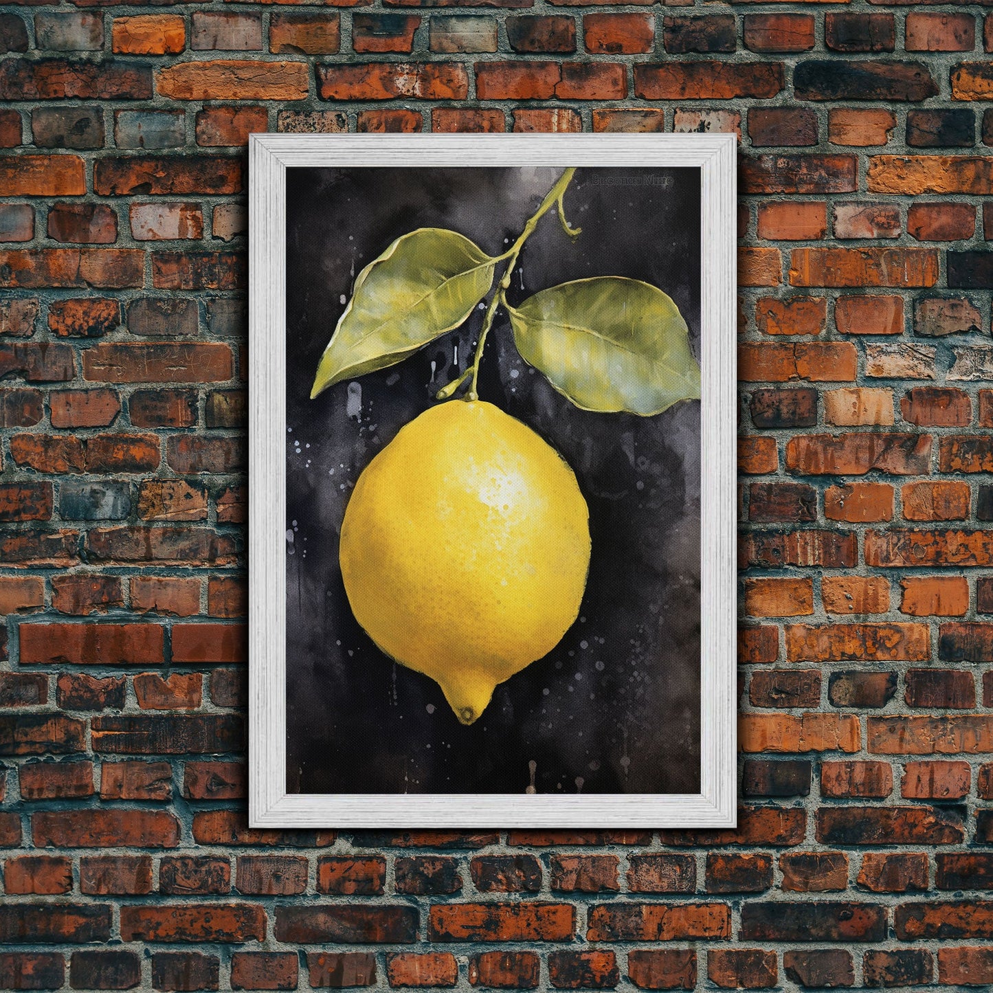Lemon Wall Decor, Food Art, Fruit Wall Art, Kitchen Wall Art, Minimalist Wall Art, Wall Decor, Canvas Print, Wall Art, Framed Canvas Art