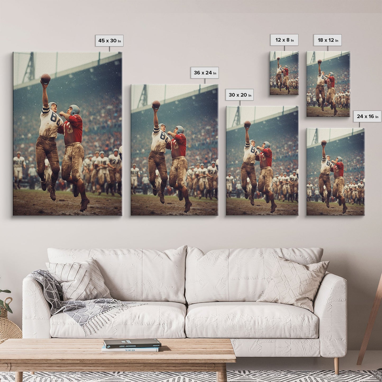 The Love Of The Game, 1920s Football, Framed Canvas Print, Footfall Fan Gift, Gift For Football Fan, Christmas Gift