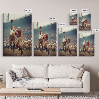 The Love Of The Game, 1920s Football, Framed Canvas Print, Footfall Fan Gift, Gift For Football Fan, Christmas Gift