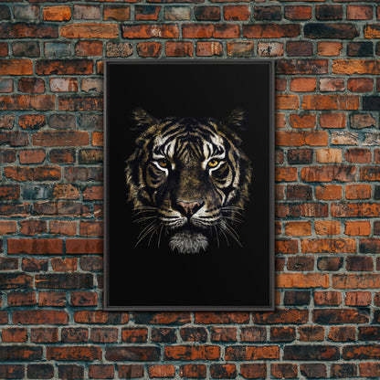 Beautiful Tiger Portrait Art Print, Framed Wall Art, Canvas Print, Big Cat Art, Tiger Painting
