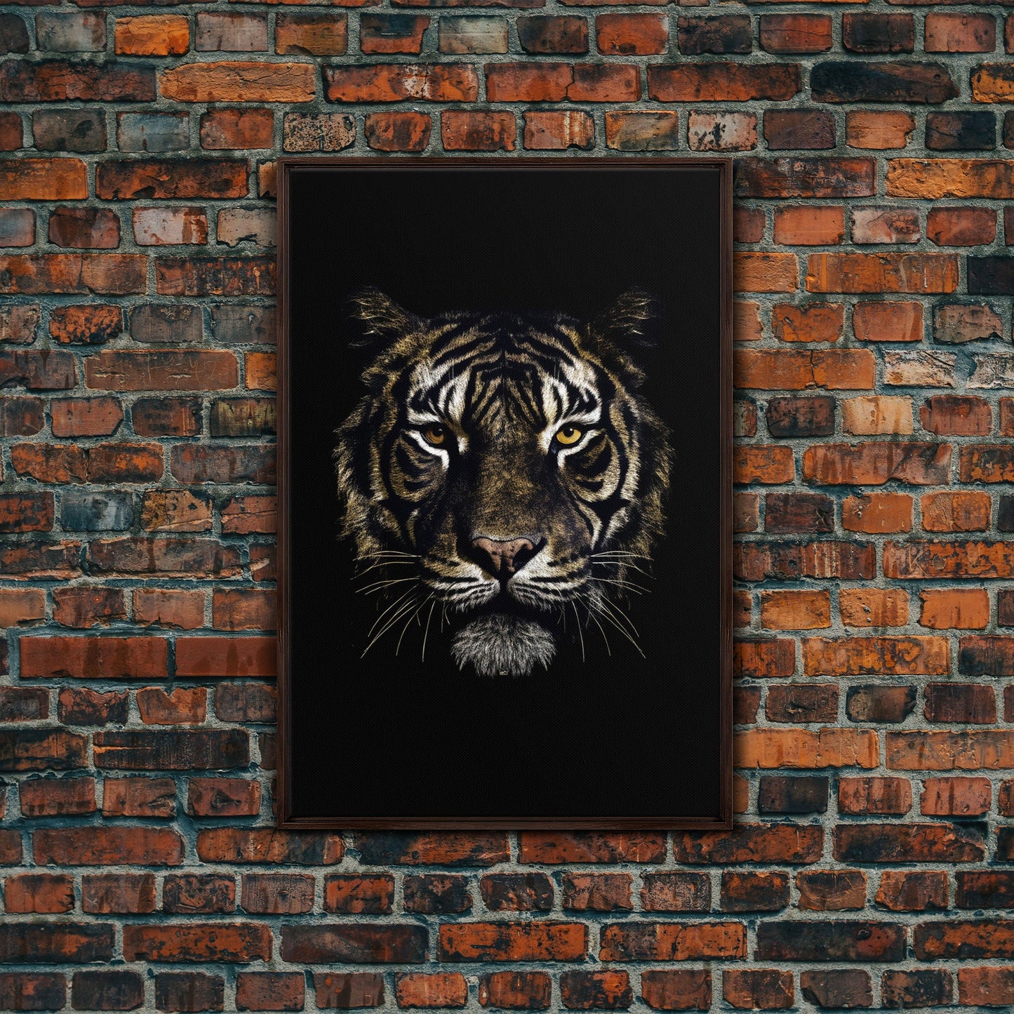 Beautiful Tiger Portrait Art Print, Framed Wall Art, Canvas Print, Big Cat Art, Tiger Painting