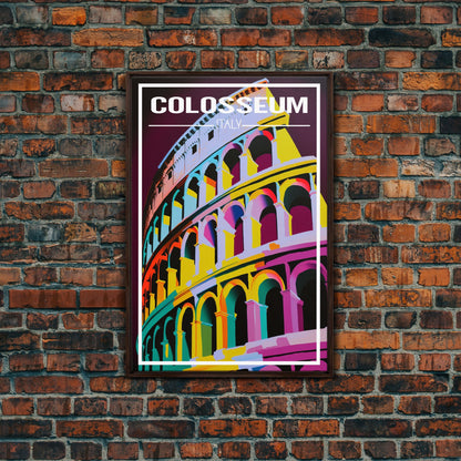 Colosseum, Rome Wall Art, Italy Travel Poster, Europe Wall Art, Travel Wall Print, Travel Poster, Travel Wall Art, Canvas Wall Print