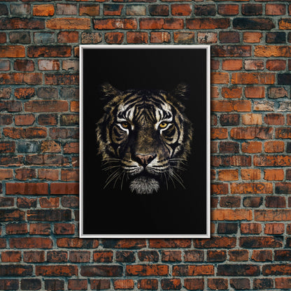 Beautiful Tiger Portrait Art Print, Framed Wall Art, Canvas Print, Big Cat Art, Tiger Painting