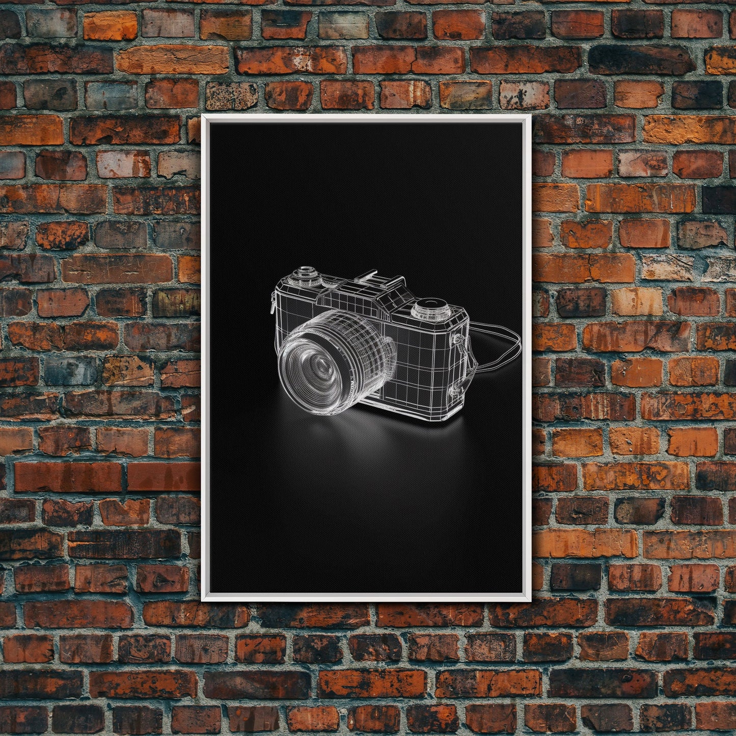 Camera Wall Art, Photography Art, Craft Room Wall Decor, Minimalist Print, Wall Decor, Canvas Print, Wall Art, Framed Canvas