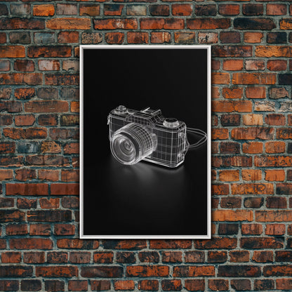 Camera Wall Art, Photography Art, Craft Room Wall Decor, Minimalist Print, Wall Decor, Canvas Print, Wall Art, Framed Canvas
